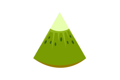 Piece of kiwi icon, flat style