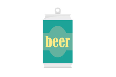 Beer can icon, flat style