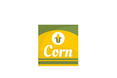 Corn can icon, flat style