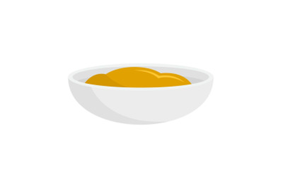 Mustard sauce icon, flat style