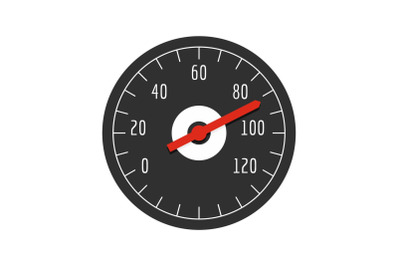 Bike speedometer icon, flat style