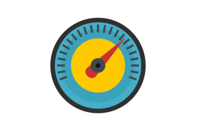 Blue yellow dashboard icon, flat style