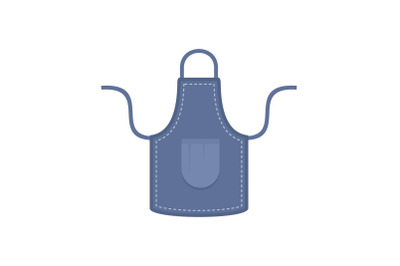 Jeans apron icon, flat style