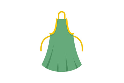 Woman apron icon, flat style