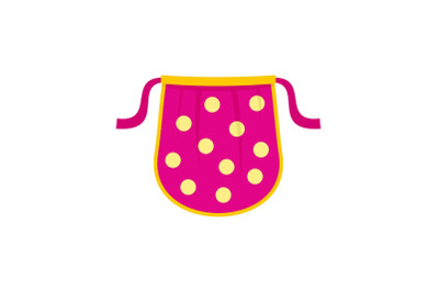 Kid apron icon, flat style