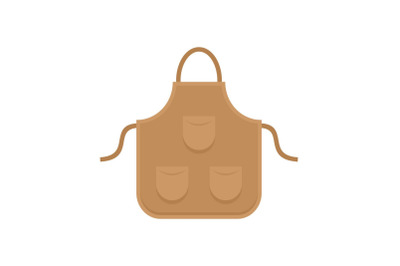Carpenter apron icon, flat style