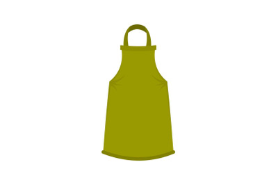 Barber apron icon, flat style