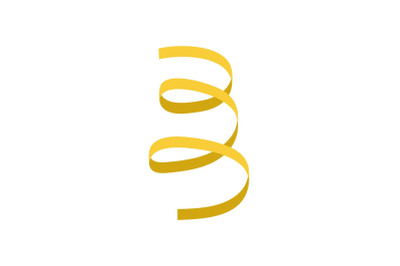 Holiday serpentine icon, flat style