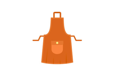 Housewife apron icon, flat style