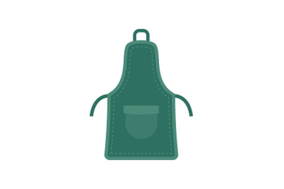 Textile apron icon, flat style