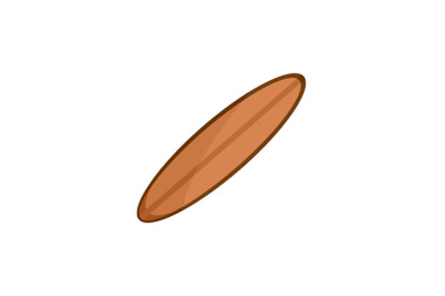 Small surfboard icon, flat style