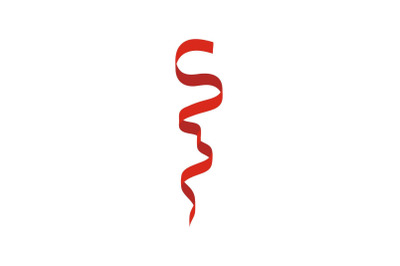 Xmas serpentine icon, flat style