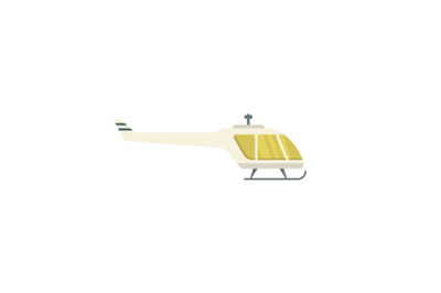 Small helicopter icon, flat style