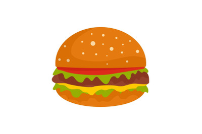 Burger icon, flat style