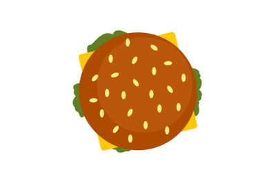 Top view hamburger icon, flat style