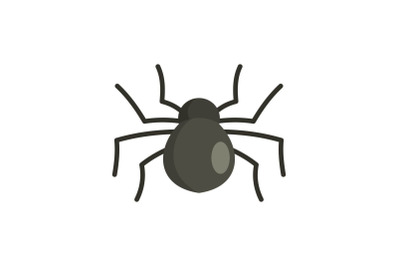 Female mouse spider icon, flat style