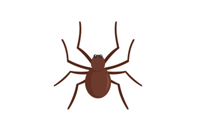 Grass spider icon, flat style