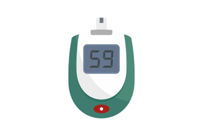 Blood glucose level icon, flat style