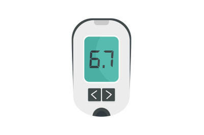 Glucometer icon, flat style