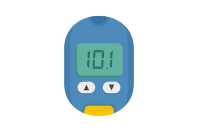 Home glucometer icon, flat style