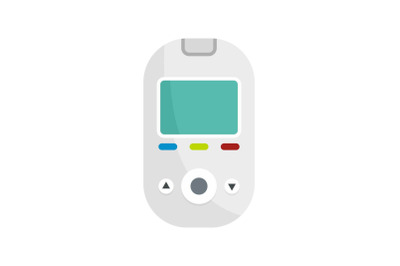 Glucometer tool icon, flat style