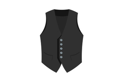 Actor vest icon, flat style
