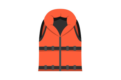 Lifeguard vest icon, flat style