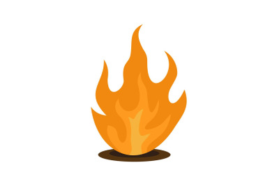 Eternal fire icon, flat style
