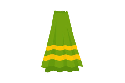 Bath towel icon, flat style
