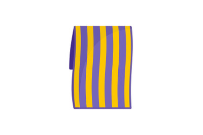Beach towel icon, flat style