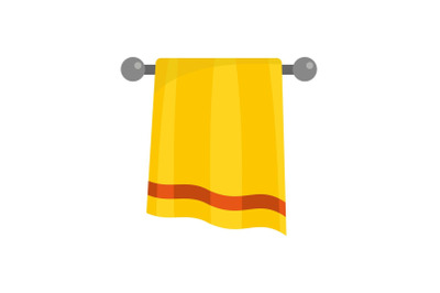 Bathroom towel icon, flat style