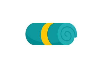 Hotel towel icon, flat style