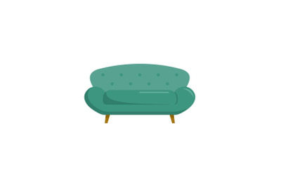 Sette sofa icon, flat style