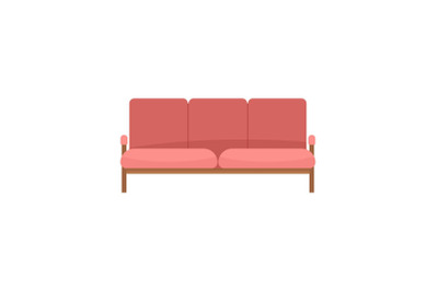 Ledger sofa icon, flat style