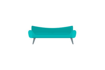 Modern sofa icon, flat style