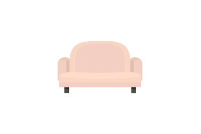 Armchair sofa icon, flat style