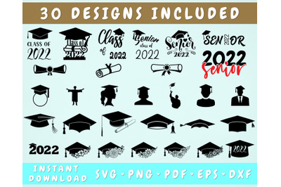 Graduation 2022 SVG Bundle - 30 Designs