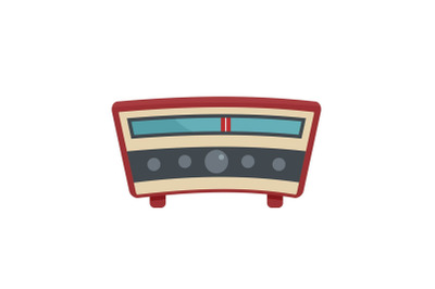 Retro radio icon, flat style