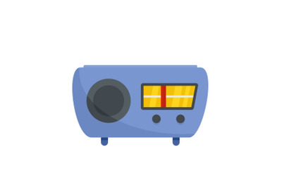 Radio receiver icon, flat style