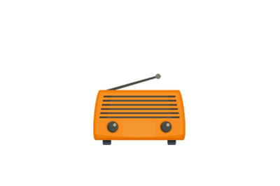 Radio antenna icon, flat style