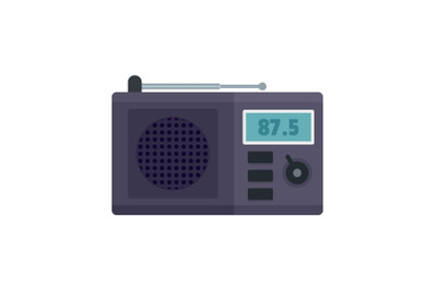 Modern radio icon, flat style