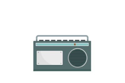 FM AM radio icon, flat style