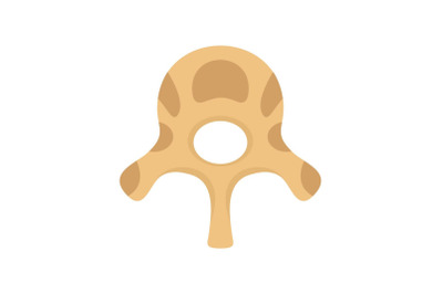 Vertebra disc icon, flat style