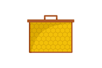 Hexagonal honey icon, flat style