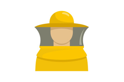 Beekeeper man icon, flat style