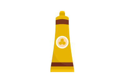 Honey tube icon, flat style