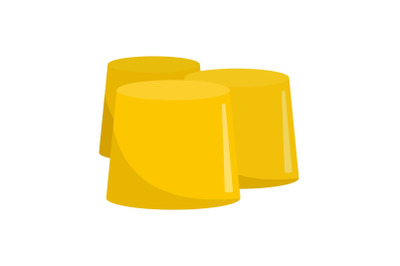 Honey figure icon, flat style