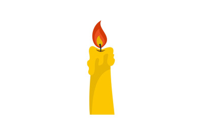 Candle icon, flat style