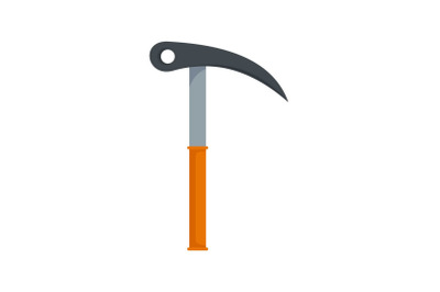 Hand hiking hook icon, flat style