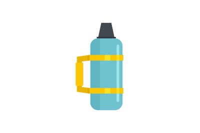 Thermos bottle icon, flat style